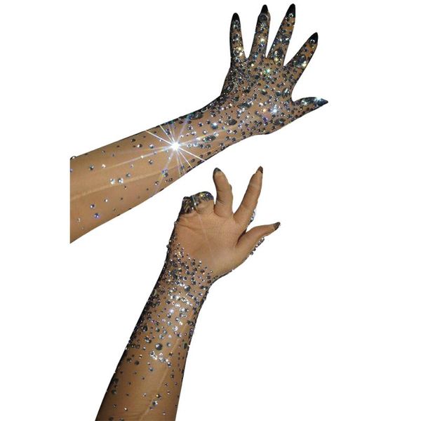 five fingers gloves luxurious stretch rhinestones women sparkly crystal mesh long dancer singer nightclub dance stage show accessories, Blue;gray
five fingers gloves luxurious stretch rhinestones women sparkly crystal mesh long dancer singer nightclub dance stage show accessories, Blue;gray