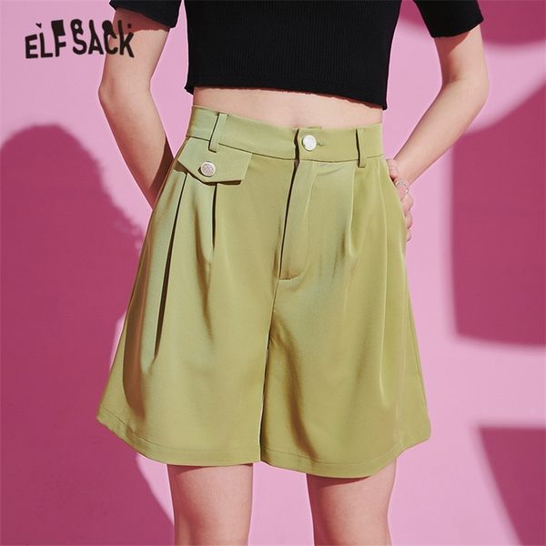 elfsack black solid high waist smart casual women wide leg shorts 2020 summer elf black chic button korean ladies daily bottoms t200701, White;black
elfsack black solid high waist smart casual women wide leg shorts 2020 summer elf black chic button korean ladies daily bottoms t200701, White;black