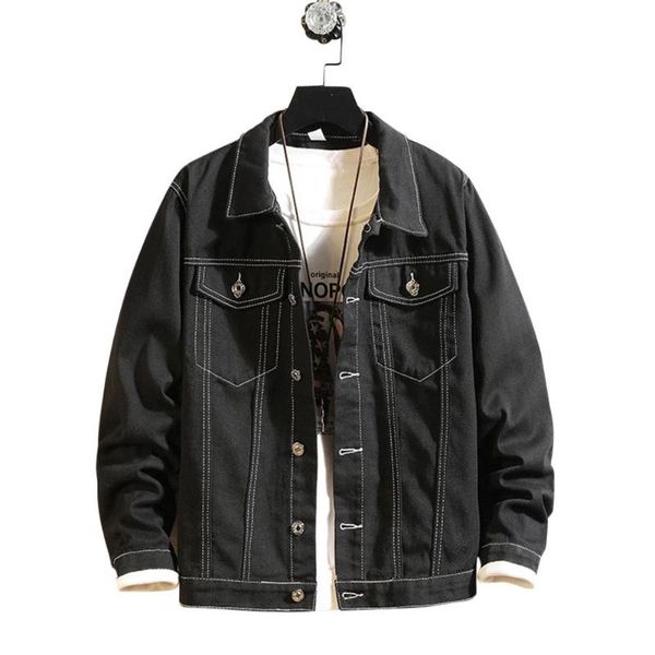 missky men jacket streetwear hollow long sleeve lapel denim jacket with button male coat for campus casual for spring autumn, Black;brown
missky men jacket streetwear hollow long sleeve lapel denim jacket with button male coat for campus casual for spring autumn, Black;brown