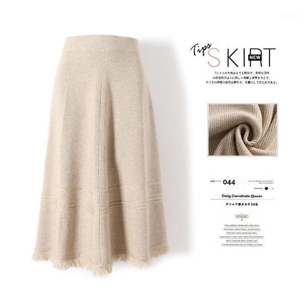 2020 high waist knitted winter a-line thick fashion tassels hem women autumn skirt faldas jupe femme saia1, Black
2020 high waist knitted winter a-line thick fashion tassels hem women autumn skirt faldas jupe femme saia1, Black