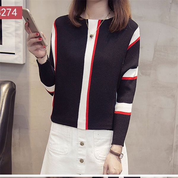 women striped sweaters and pullovers fall fashion female new arrival knitted pullover loose elegant cotton pull jumper 201223, White;black
women striped sweaters and pullovers fall fashion female new arrival knitted pullover loose elegant cotton pull jumper 201223, White;black