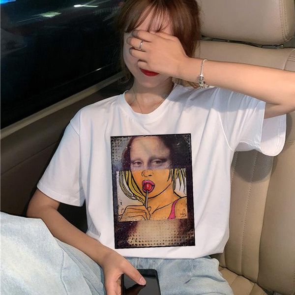 мультфильм mona lisa смешная мода печать женщины футболка spoood личность мода хараджуку летняя повседневная женская одежда, White
мультфильм mona lisa смешная мода печать женщины футболка spoood личность мода хараджуку летняя повседневная женская одежда, White