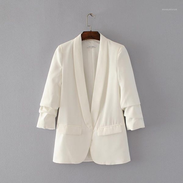 women's suits & blazers fashion slim women autumn spring suit jacket female work office lady black with pocket business notched blazer, White;black
women's suits & blazers fashion slim women autumn spring suit jacket female work office lady black with pocket business notched blazer, White;black