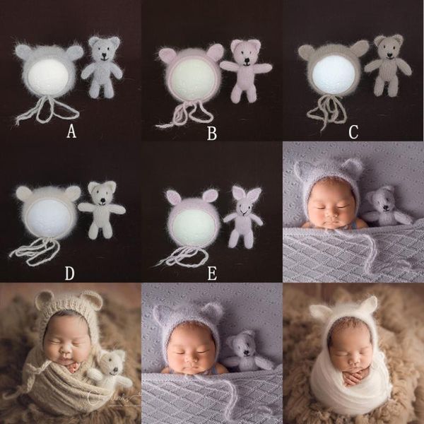 hair accessories crochet baby toy set born outfit knit teddy bear hat pography props angora animal bonnet fluffy prop, Slivery;white
hair accessories crochet baby toy set born outfit knit teddy bear hat pography props angora animal bonnet fluffy prop, Slivery;white