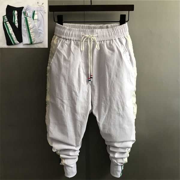 personality ankle-length casual slim men's harem pencil pants large crotch elastic white middle waist splicing strips, Black
personality ankle-length casual slim men's harem pencil pants large crotch elastic white middle waist splicing strips, Black