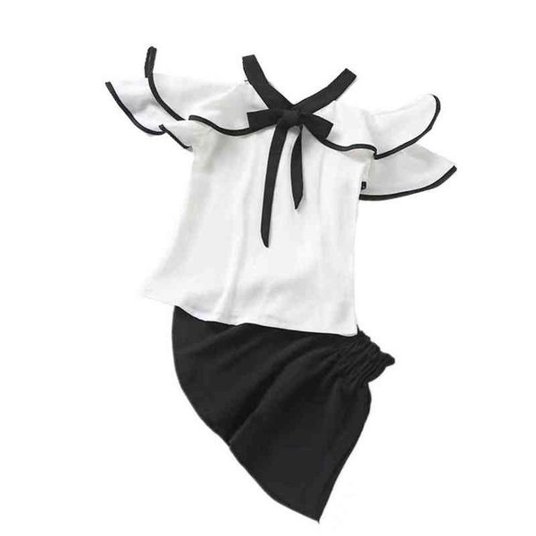 girls clothes set summer chiffon off shoulder t-shirt+ short pant 2pcs teen girls clothing 8 10 12 13 year g0119, White
girls clothes set summer chiffon off shoulder t-shirt+ short pant 2pcs teen girls clothing 8 10 12 13 year g0119, White