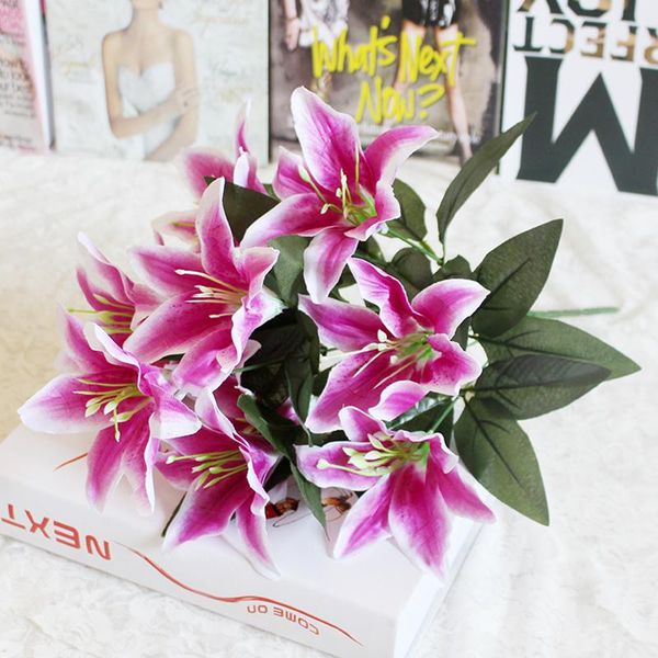wedding bridal decor 10 heads artificial lily flower bouquet fake flowers valentine's day gift flower wreath holding decoration
wedding bridal decor 10 heads artificial lily flower bouquet fake flowers valentine's day gift flower wreath holding decoration