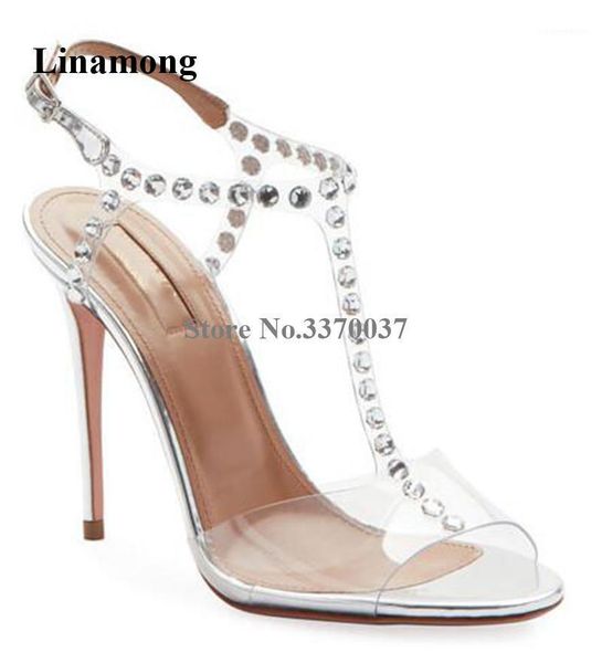 women brand t-strap beaded studded stiletto heel pvc gladiator sandals silver transparent rhinestone high heel sandals heels1, Black
women brand t-strap beaded studded stiletto heel pvc gladiator sandals silver transparent rhinestone high heel sandals heels1, Black