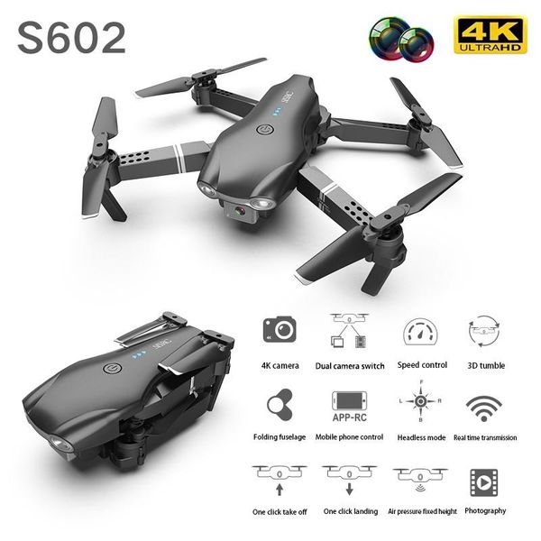 drones s602 rc drone 2.4ghz wifi fpv 4k hd dual camera professional aerial pography six-axis gyroscope foldable quadcopter dron toy
drones s602 rc drone 2.4ghz wifi fpv 4k hd dual camera professional aerial pography six-axis gyroscope foldable quadcopter dron toy