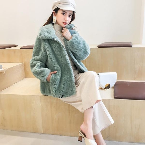 women's fur & faux 2021 arrival real wool coat women fleece jacket winter thick overcoats plus size f1286, Black
women's fur & faux 2021 arrival real wool coat women fleece jacket winter thick overcoats plus size f1286, Black