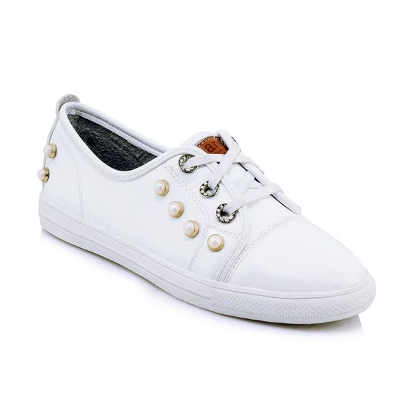 new white shoes new spring 2020 pearl with single 29-46, Black