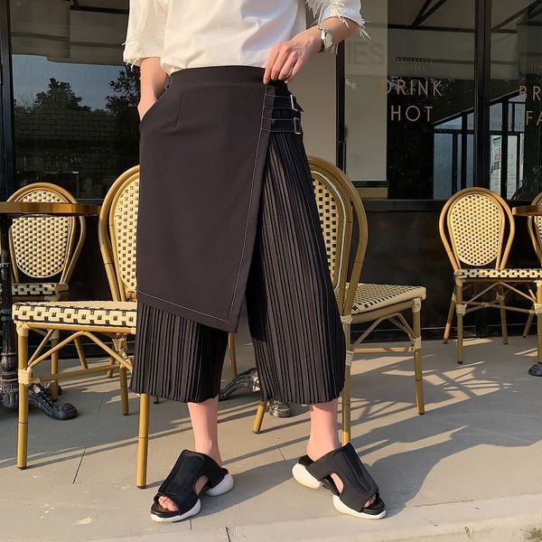 2021 new summer style drape design individuality men of seven-point nightclub overalls wore slacks down straight pants stw0, Black
2021 new summer style drape design individuality men of seven-point nightclub overalls wore slacks down straight pants stw0, Black