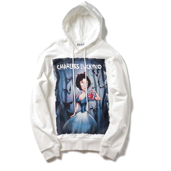 original autumn and winter new fashion brand dark series cartoon white snow warm hooded pullover men's loose couple size s-2xl, Black
original autumn and winter new fashion brand dark series cartoon white snow warm hooded pullover men's loose couple size s-2xl, Black