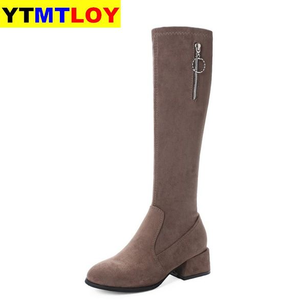 shoes ladies high leg boots plus size women square heels zipper boots 2020 ladies platform for winter flock shoes 34-40, Black
shoes ladies high leg boots plus size women square heels zipper boots 2020 ladies platform for winter flock shoes 34-40, Black