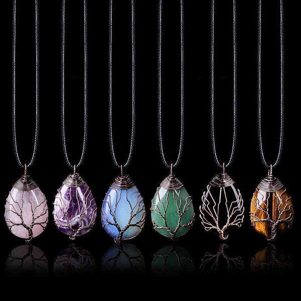 natuursteen crystal drop-vormige draad wond lucky tree hanger ketting vrouwen romantische sieraden choker vriendin geschenken, Silver
natuursteen crystal drop-vormige draad wond lucky tree hanger ketting vrouwen romantische sieraden choker vriendin geschenken, Silver