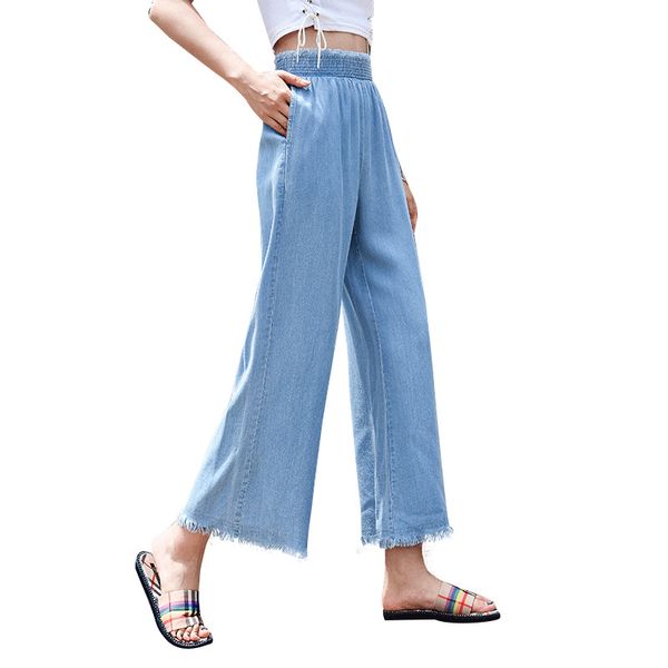 plus size thin jeans women spring summer casual denim wide leg pants tencel cotton elastic waist casual pants washed jeans kw04, Blue
plus size thin jeans women spring summer casual denim wide leg pants tencel cotton elastic waist casual pants washed jeans kw04, Blue