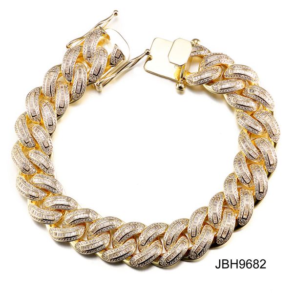 european hip hop latest 14k gold plated cuban chain bracelet zircon miami chain jewelry factory direct sales wholesale, Golden;silver
european hip hop latest 14k gold plated cuban chain bracelet zircon miami chain jewelry factory direct sales wholesale, Golden;silver