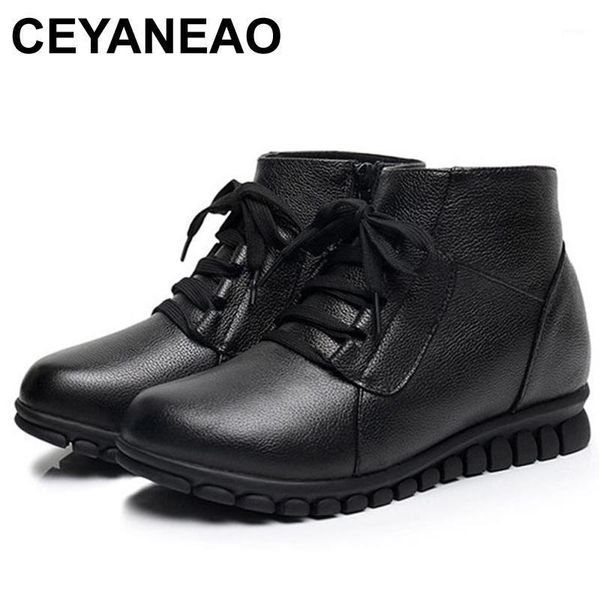 ceyaneaogenuine leather women boots warm snow boots women plus velvet winter shoes non-slip wedges waterproof winter bootse9721, Black
ceyaneaogenuine leather women boots warm snow boots women plus velvet winter shoes non-slip wedges waterproof winter bootse9721, Black
