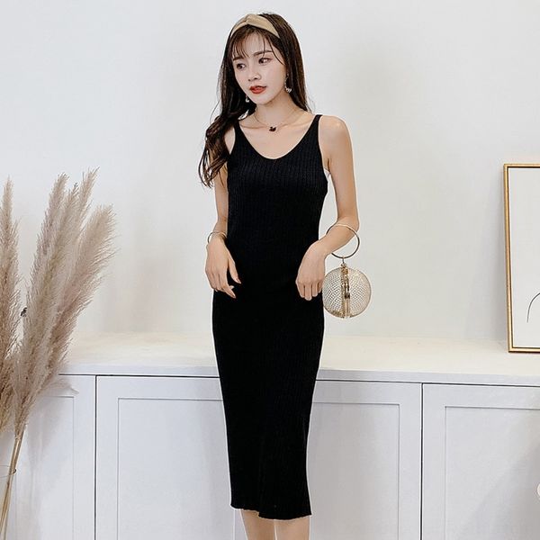 ovzxl dress spring and summer new korean xh women's skirt style long slim sling long v-neck knitted 2020 slim split medium-length dress, Black;gray
ovzxl dress spring and summer new korean xh women's skirt style long slim sling long v-neck knitted 2020 slim split medium-length dress, Black;gray