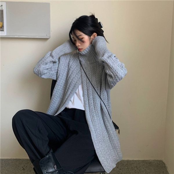 2021 New Female Knitted Sweater Autumn Chic Korean Winter Half Turtuleneck Loose Midi Sweatersdesign Split Mesh Jumpers Fashion AIVB, White;black
2021 New Female Knitted Sweater Autumn Chic Korean Winter Half Turtuleneck Loose Midi Sweatersdesign Split Mesh Jumpers Fashion AIVB, White;black