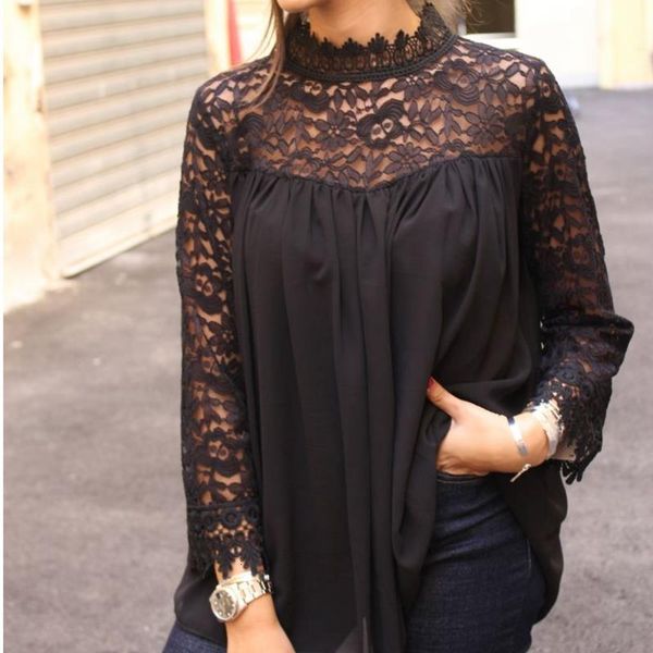 new women lace sheer sleeve embroidery blouse lace crochet chiffon shirt femininas blusas drop shipping, White
new women lace sheer sleeve embroidery blouse lace crochet chiffon shirt femininas blusas drop shipping, White