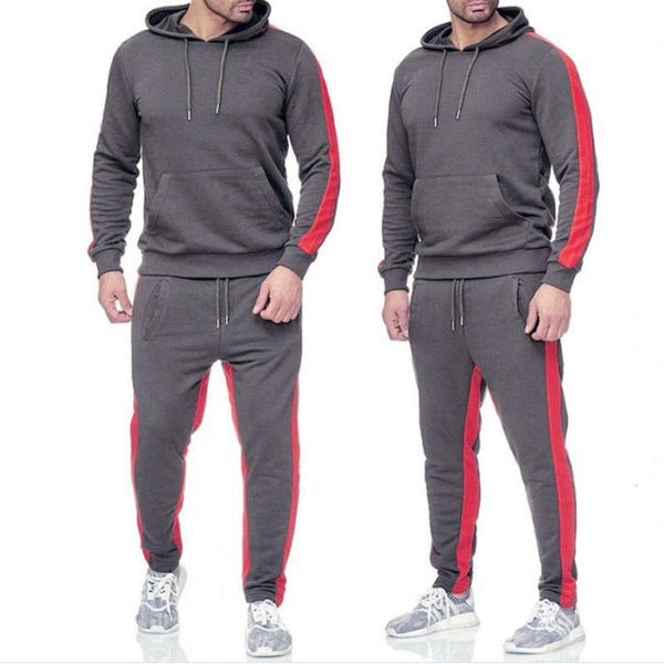 hooded fashion brand sportswear casual sweater trend pullover men's color matching suit, Gray
hooded fashion brand sportswear casual sweater trend pullover men's color matching suit, Gray