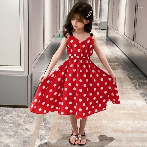 children's summer 2020 new chiffon sling little girl kids dresses girls strap dot bow princess dress casual dresses#g301, Red;yellow
children's summer 2020 new chiffon sling little girl kids dresses girls strap dot bow princess dress casual dresses#g301, Red;yellow