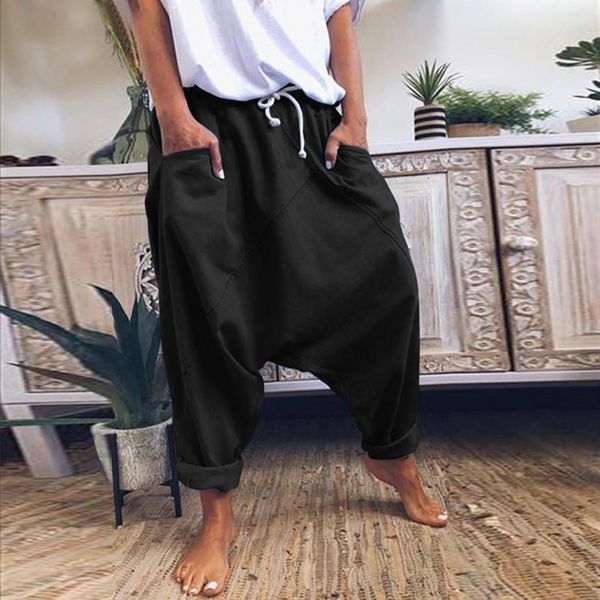 woman pants women's casual solid color drop crotch pants fashion harem pant trousers women clothes pantalon, Black;white
woman pants women's casual solid color drop crotch pants fashion harem pant trousers women clothes pantalon, Black;white