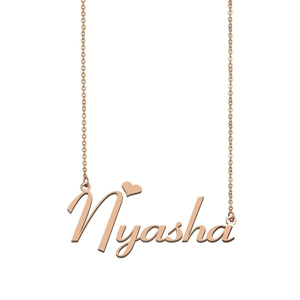 nyasha name necklace custom nameplate pendant for women girls birthday gift kids friends jewelry 18k gold plated stainless steel, Silver
nyasha name necklace custom nameplate pendant for women girls birthday gift kids friends jewelry 18k gold plated stainless steel, Silver