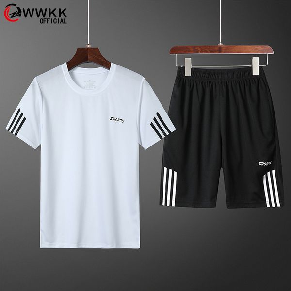 plus size new men's two pieces set shorts+t shirt casual suit sportswear tracksuit men sets joggering sportsuit male clothes lj201124, Gray
plus size new men's two pieces set shorts+t shirt casual suit sportswear tracksuit men sets joggering sportsuit male clothes lj201124, Gray