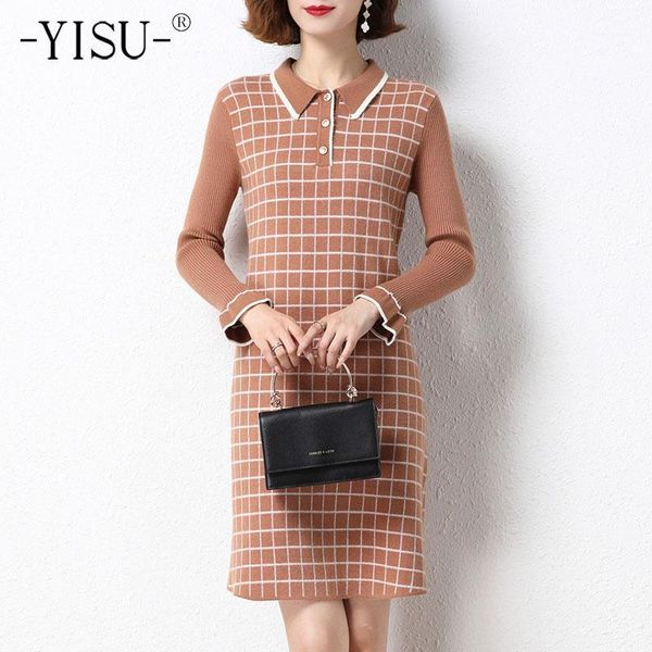 yisu winter women dresses lapel slim lattice knitted pullover dress long sleeve warm loose female casual thick jumper dresses1, Black;gray
yisu winter women dresses lapel slim lattice knitted pullover dress long sleeve warm loose female casual thick jumper dresses1, Black;gray