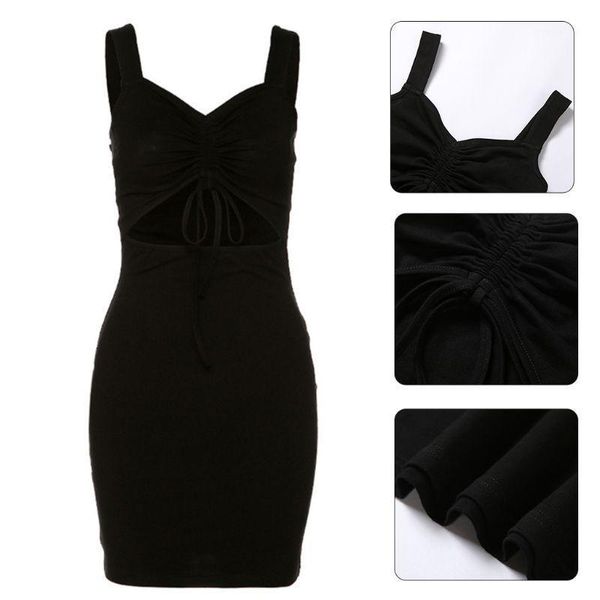 casual dresses women summer sleeveless v-neck black bodycon mini dress backless ruched drawstring front hollow out high waist party clu, Black;gray
casual dresses women summer sleeveless v-neck black bodycon mini dress backless ruched drawstring front hollow out high waist party clu, Black;gray