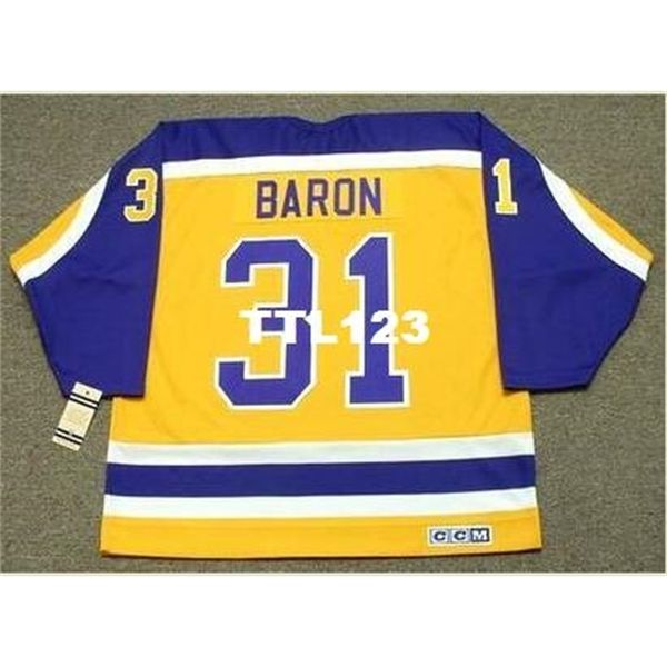 740 #31 marco baron los angeles kings 1983 ccm vintage home hockey jersey or custom any name or number retro jersey, Black
740 #31 marco baron los angeles kings 1983 ccm vintage home hockey jersey or custom any name or number retro jersey, Black