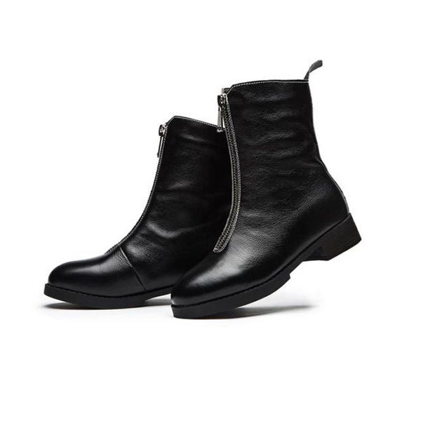knockout2020 zip cow round genuine leather head front women ankle or no fleece inside warm winter woman square heels boots, Black
knockout2020 zip cow round genuine leather head front women ankle or no fleece inside warm winter woman square heels boots, Black