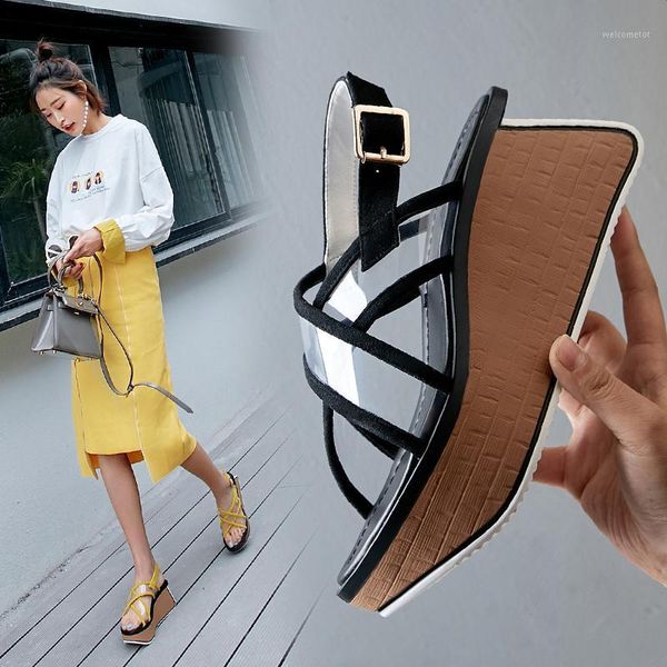 2021 spring new leather women's shoes, summer sandals, fashionable high heels, height-increasing shoes 34-391, Black
2021 spring new leather women's shoes, summer sandals, fashionable high heels, height-increasing shoes 34-391, Black