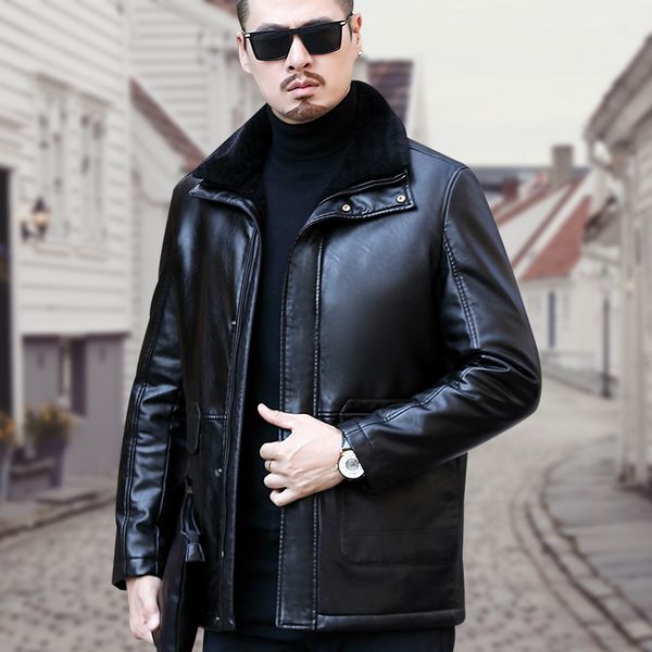 2020 new winter men leather down jackets middle-aged lapels plus thick fashion big size 8930 clothes 0veb, Black
2020 new winter men leather down jackets middle-aged lapels plus thick fashion big size 8930 clothes 0veb, Black