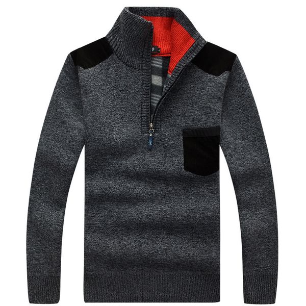 winter men's turtleneck sweater half zip fleece knitted wool pullover long sleeve pocket casual male thick clothing for autumn 201202, White;black
winter men's turtleneck sweater half zip fleece knitted wool pullover long sleeve pocket casual male thick clothing for autumn 201202, White;black