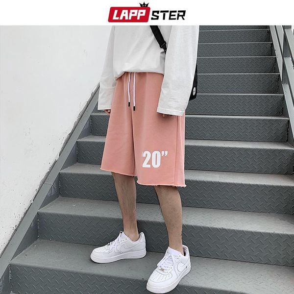 lappster summer men korean cotton shorts 2021 hawaii beach streetwear hip hop basketball shorts male casual black sweatshorts, White;black 
lappster summer men korean cotton shorts 2021 hawaii beach streetwear hip hop basketball shorts male casual black sweatshorts, White;black