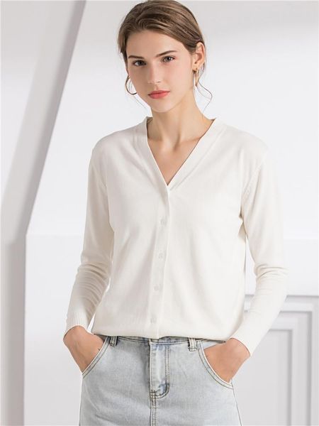 autumn winte sweaters knitting minimalist korean style elegant slim casual cardigans, White;black
autumn winte sweaters knitting minimalist korean style elegant slim casual cardigans, White;black