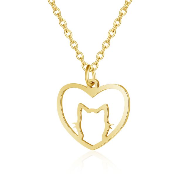 10pcs cute origami pet cat head in love heart necklace beloved amimal kitty chain pendant stainless steel minimalist clavicle jewelry for wo, Silver
10pcs cute origami pet cat head in love heart necklace beloved amimal kitty chain pendant stainless steel minimalist clavicle jewelry for wo, Silver