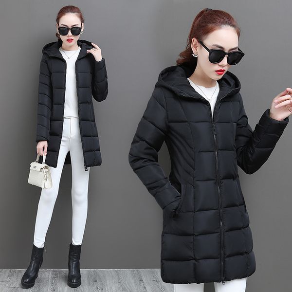 2020 middle long slim korean version thickened down cotton padded jacket women's winter coat mother's, Black
2020 middle long slim korean version thickened down cotton padded jacket women's winter coat mother's, Black