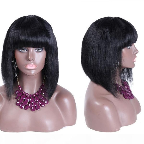 6a sbob wig human hair lace front wigs for black women silky straight indian full lace human hair wig with baby hair, Black;brown
6a sbob wig human hair lace front wigs for black women silky straight indian full lace human hair wig with baby hair, Black;brown