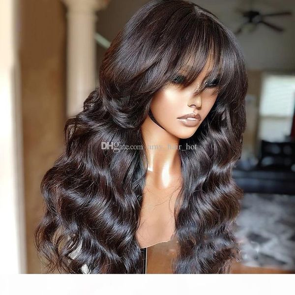 5*5 scalp silk glueless lace front wigs brazilian remy body wave with full bangs for african american, Black;brown
5*5 scalp silk glueless lace front wigs brazilian remy body wave with full bangs for african american, Black;brown