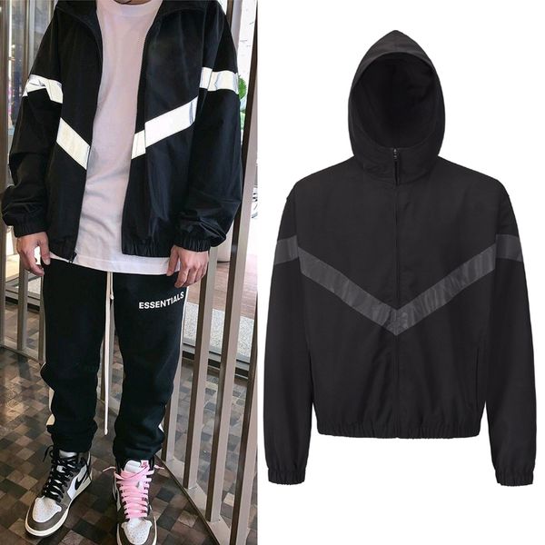 3m reflective streetwear windbreaker coat men and women oversize zipper black hooded jacket loose casual bomber jacekts, Black;brown
3m reflective streetwear windbreaker coat men and women oversize zipper black hooded jacket loose casual bomber jacekts, Black;brown