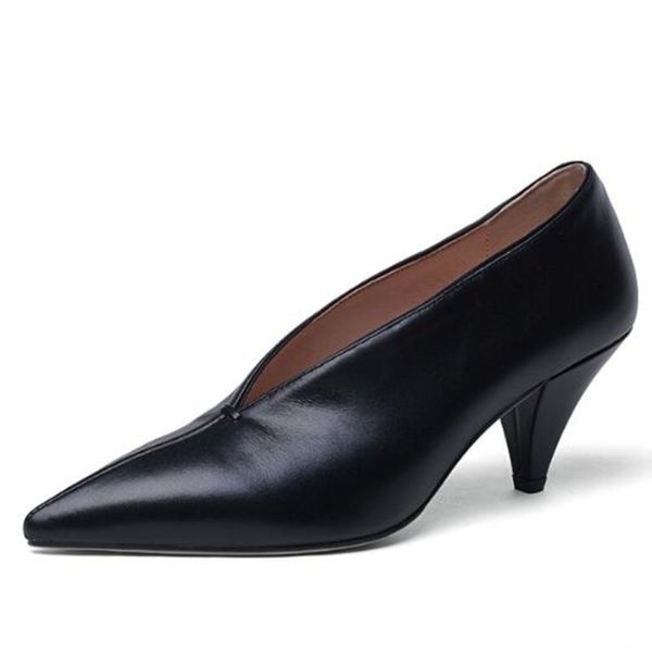 vangull women genuine leather shoes cow leather sheep suede spike heels pointed toe women pumps professional office career c0202, Black
vangull women genuine leather shoes cow leather sheep suede spike heels pointed toe women pumps professional office career c0202, Black