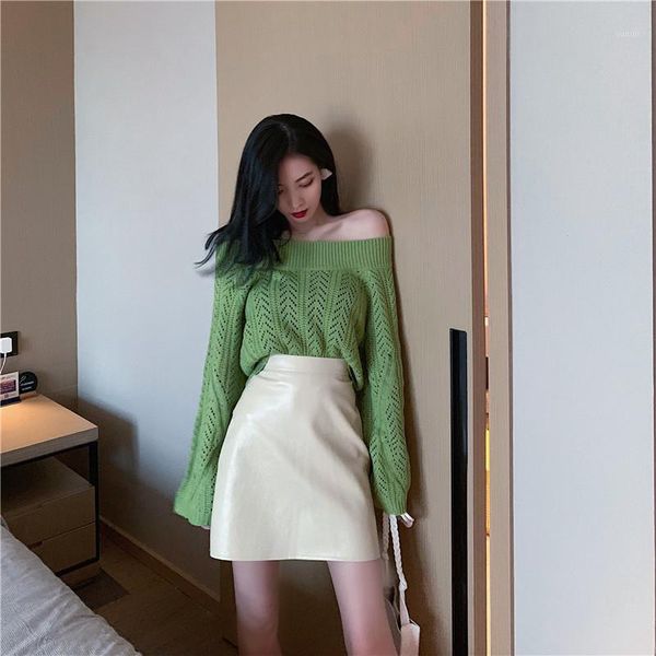 slash neck casual knitted pullovers hollow out long sleeve women's clothing sweaters spring fall fashion brand off shoulder 1, White;black
slash neck casual knitted pullovers hollow out long sleeve women's clothing sweaters spring fall fashion brand off shoulder 1, White;black