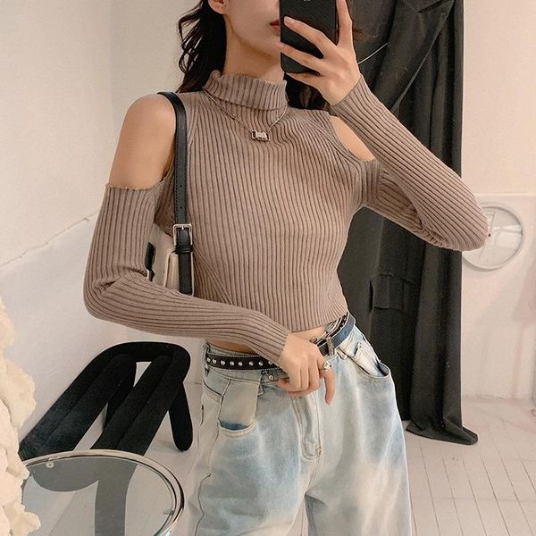 hollow out turtleneck women knitted sweater autumn winter long sleeve off shoulder khaki ladies pullover truien dames 2020, White;black
hollow out turtleneck women knitted sweater autumn winter long sleeve off shoulder khaki ladies pullover truien dames 2020, White;black