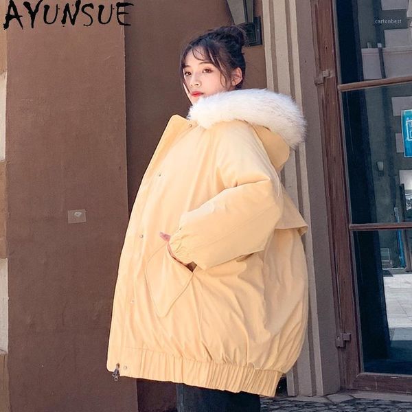 women's down & parkas ayunsue winter jacket women 2021 korean warm long coat hooded fur collar oversized jackets parka femme1, Black
women's down & parkas ayunsue winter jacket women 2021 korean warm long coat hooded fur collar oversized jackets parka femme1, Black