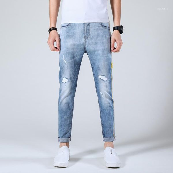 jeans for men denim trousers hip hop jeans casual pants autumn sweatpants streetwear male solid hole slim designer straight new1, Blue
jeans for men denim trousers hip hop jeans casual pants autumn sweatpants streetwear male solid hole slim designer straight new1, Blue