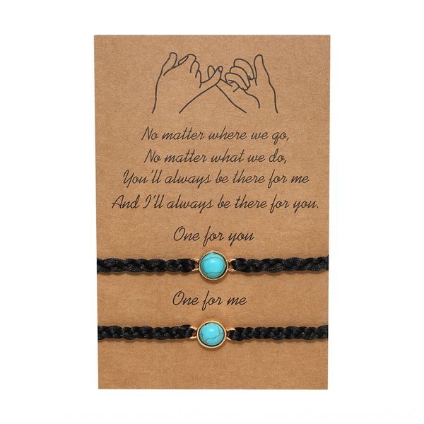 new friendship card simple creative jewelry bracelet alloy inlaid turquoise woven bracelet jewelry wowqe, Golden;silver
new friendship card simple creative jewelry bracelet alloy inlaid turquoise woven bracelet jewelry wowqe, Golden;silver
